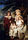 James Ward Portrait Of The Hon. Juliana Talbot, Mrs Michael Bryan (1759-1801), With Her Children Henry, Maria And Elizabeth painting